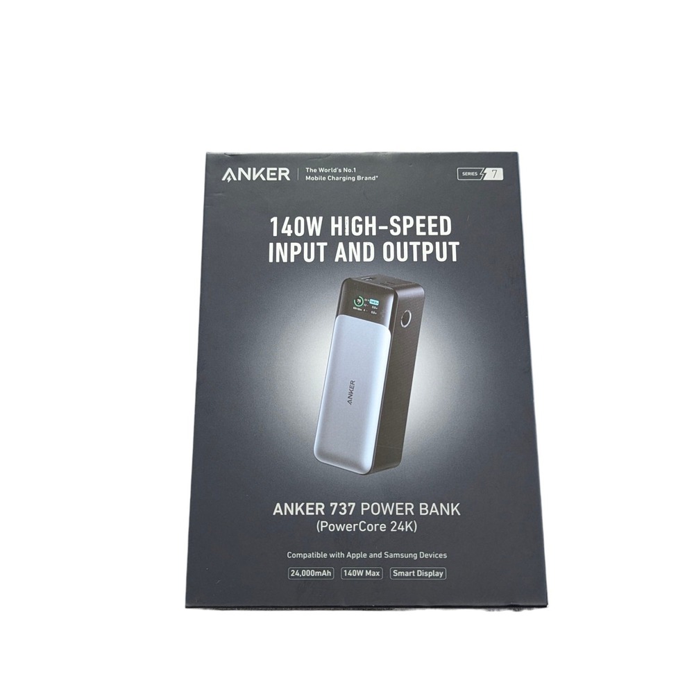 Qq5O Anker Power Bank 737 24000mAh Powercore 140W Max Smart Display Fast Charge
